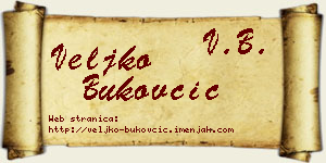 Veljko Bukovčić vizit kartica